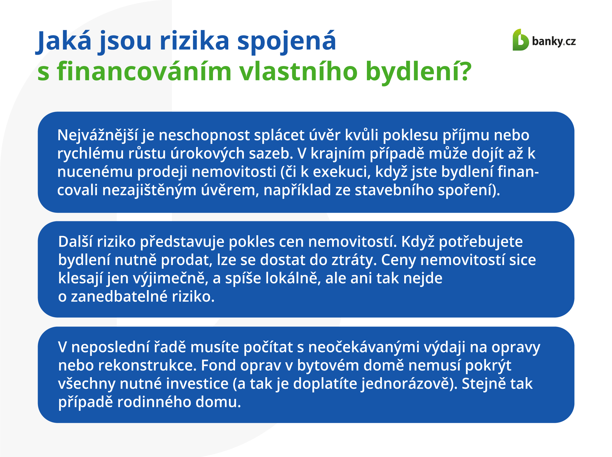 Jaká jsou rizika spojená s financováním vlastního bydlení?